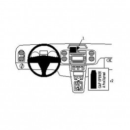 Brodit 854135 Autohalterung VW Golf Plus Baujahr 05 14  Center mount