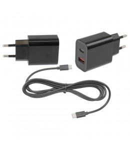 Brodit 945084 ModTek USB/USB-C Ladegerät EU mit USB-C auf USB-C Kabel