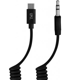 TNB USB C 3 5mm Klinken Spiralkabel